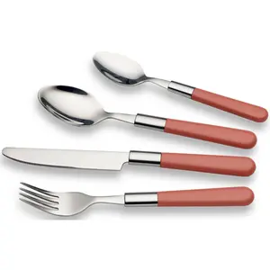 Набор столовых приборов ECHTWERK "Набор столовых приборов для бистро, столовые приборы для кемпинга", (набор, 16 предметов), столовые приборы для пикника, розовый