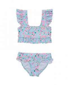 Купальник-бикини с оборками и узором «Daisy Chain» для девочек — Little Kid, Big Kid Snapper Rock, синий