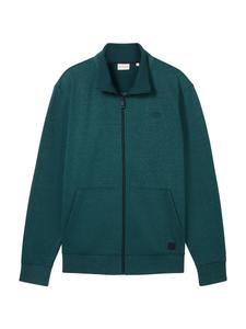 Толстовка с капюшоном на молнии TOM TAILOR, темно-зеленый