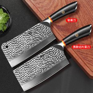 Mad Shark Импортный дамасский нож для фруктов и овощей, острый трехгранный нож для мяса, классический дамаск (кухонный нож + тесак)