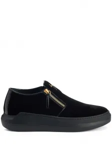 Бархатные слипоны Conley Giuseppe Zanotti, черный