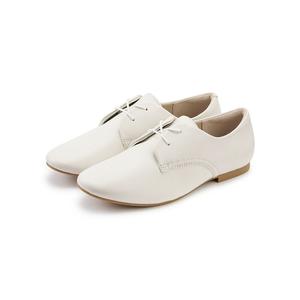 Туфли кожаные Muji на шнуровке, кремовый