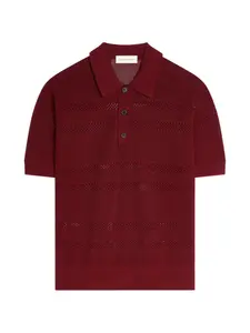 Поло из сетчатой ткани Dries Van Noten, красный