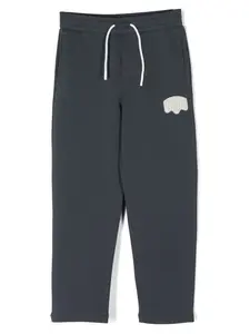 Брюки с кулиской и нашивкой-логотипом Emporio Armani Kids, синий