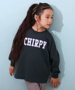 Футболка с длинным рукавом и крупным силуэтным принтом Devil Lab для девочек, 100% хлопок, 25SS Devirock, цвет 004-Logo-Black