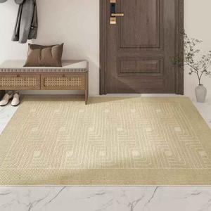 AOVOC Ковер 80х120 см из льна для прихожей, японский стиль, влагозащитный, противоскользящий