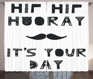 Шторы в деревенском стиле с пословицей ABAKUHAUS, веселый и забавный девиз ко дню рождения, универсальные ленточные шторы для гостиной с петлями и крючками, 280 x 225 см, темно-серый с белым Abakuhaus