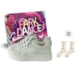 Низкие женские скейтерские кеды PARK DANCE, зеленый+box+gift socks