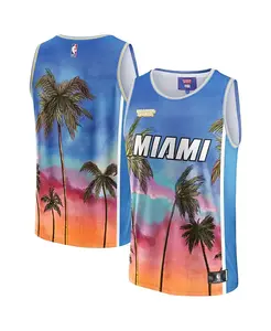 Мужская и женская баскетбольная майка NBA & KidSuper Studios от Fanatics в синем цвете Miami Heat Hometown NBA Exclusive Collection
