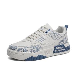 SHOUBA Амортизирующие износостойкие легкие низкие скейтерские кроссовки мужские бело-черные, цвет White Black