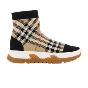 Кроссовки Burberry Union Sock Sneaker Kids, бежевый