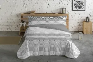 Комплект постельного белья Mojacar Grey, двуспальный, 3 предмета Hosteline