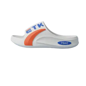 TAFN Устойчивые к запаху и истиранию мужские шлепанцы слайды бело-оранжевые, цвет White Orange