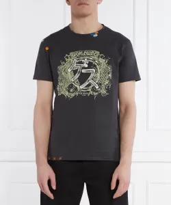 Футболка с японской идеей Regular fit Guess Jeans, серый