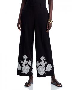 Ила Вышитые Брюки до Щиколотки Elie Tahari, черный