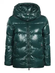 Пуховик на молнии с капюшоном Pyrenex, зеленый