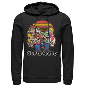 Мужская толстовка с капюшоном Super Mario Retro Sunset Group Shot Licensed Character
