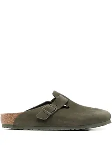 Замшевые слиперы BIRKENSTOCK, зеленый