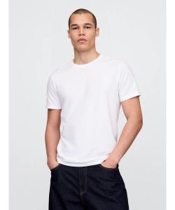 Футболка с круглым вырезом и короткими рукавами из джерси GAP, белый