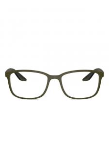 Prada Linea Rossa rectangle-frame очки, зеленый
