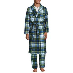 Мужской флисовый халат Lands End Lands' End, цвет Blue Evergreen Plaid