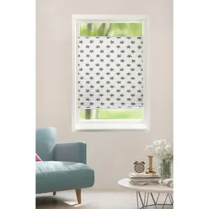 Жалюзи-плиссе Lüttenhütt «Звезда», светозащита, без сверления, натяжные, фиксированного размера, со звездочками, серый