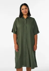 Платье-Рубашка mit kurzen ärmeln Zizzi, Thyme Solid