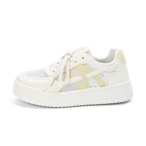 HUANQIU Скользоустойчивые износостойкие дышащие женские лоу-топы для скейтбординга бежево-желтые, цвет Beige Yellow