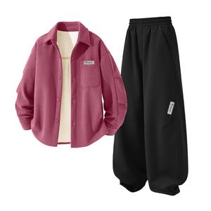 Детская повседневная спортивная одежда Disney, розовый/черный