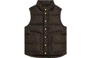 Куртка-жилет стеганая в нейлоне Monogram CELINE, черный желтый