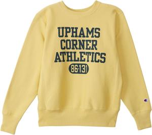 Мужская толстовка Champion C3-C022 с обратным плетением, с длинным рукавом, плотность ткани 11,5 унций, ворсистая подкладка, графический принт, обратное плетение, кремово-желтый