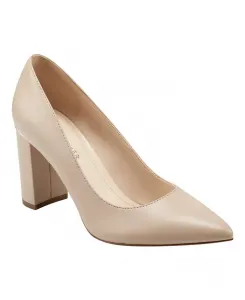 Женские туфли-лодочки Viviene на высоком квадратном каблуке Marc Fisher, загар/бежевый