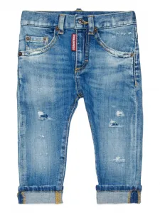 Джинсы с эффектом потертости Dsquared2 Kids, синий