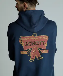 Толстовка с капюшоном и неоновой вывеской.