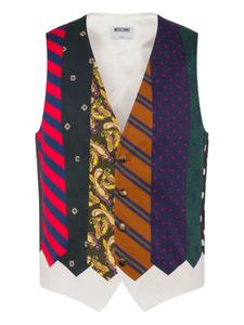 Лоскутный жилет Moschino, синий