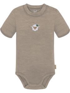 Normani Outdoor Sports Детский боди с короткими рукавами из мериносовой шерсти Tihoi, бежевый