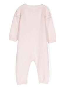 Tartine Et Chocolat комбинезон с цветочной вышивкой, розовый