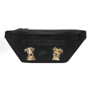 Nike Универсальная поясная сумка из ткани черного цвета, Oil painting dog