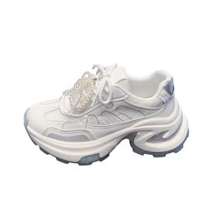 Aimilian Женские белые кроссовки Low Top Chunky, цвет White