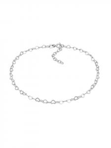 Elli Браслет Fußschmuck 925 Sterling Silber Herz in Silber
