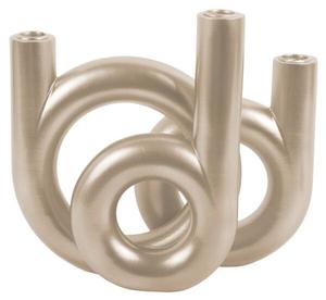 Подсвечник Present Time Rings, 12x20x18 см, золотой