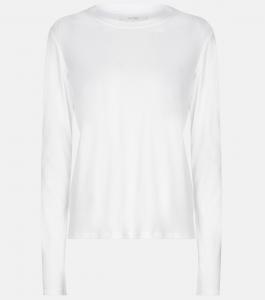 Топ Shermann из хлопкового джерси THE ROW, белый