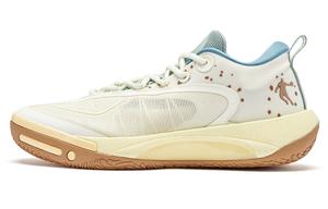 Баскетбольные кроссовки Wind Blade 4PRO Basketball Shoes Men Low-Top Beige/Blue Qiaodan