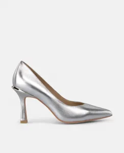 Женские туфли-лодочки с острым носком без застежки Alma en Pena, серебряный