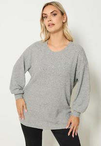Джемпер Yours Clothing Jumper, Light Grey/Grey
