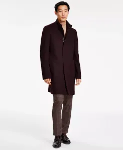 Мужское пальто Mayden Slim-Fit из смесовой шерсти Calvin Klein, красный