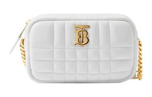 Сумка через плечо мини из белой ягнячьей кожи для фотоаппарата Burberry женская