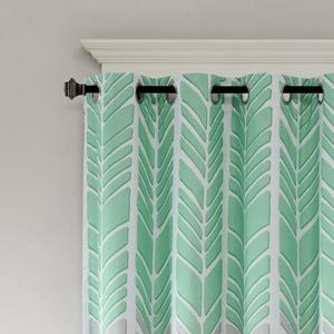 Интеллектуальный дизайн, 100% затемнение, 1-панельная оконная занавеска Kennedy Intelligent Design, цвет Aqua