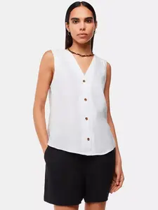 Топ Whistles Laura Sleeveless Linen, белый