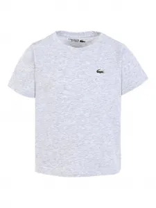 Футболка с короткими рукавами и логотипом Lacoste Kids, серый